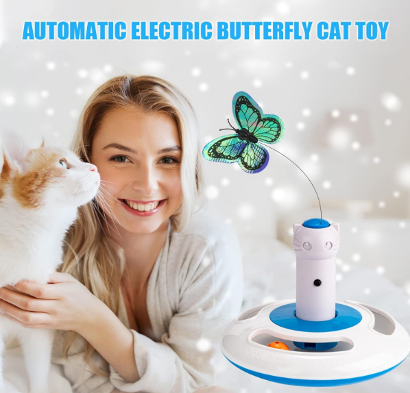 Juguete giratorio automático para gato